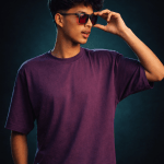 Premium Solid Burgundy Purple Color Dropshoulder T-Shirt